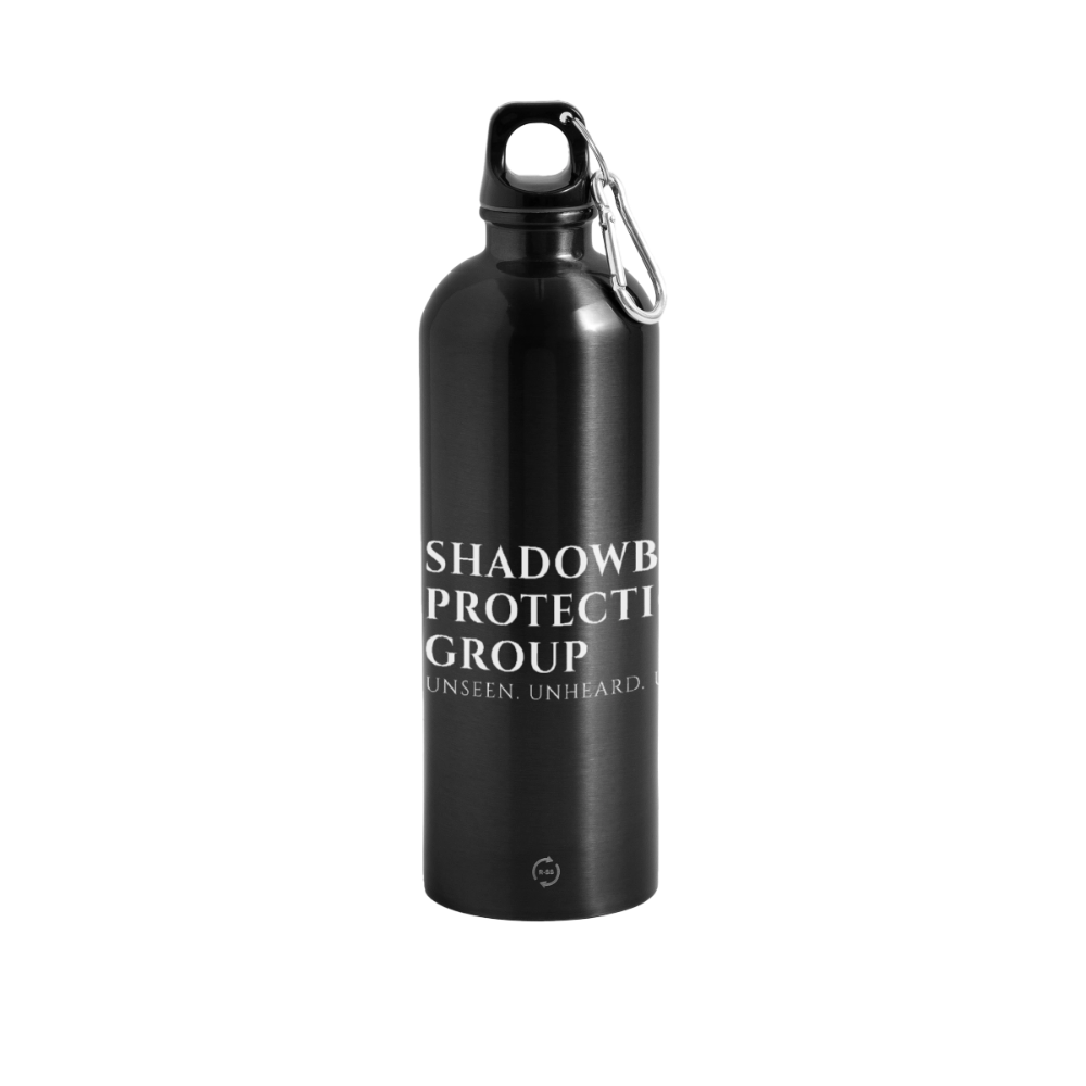 Shadowbound Protection Group · Trinkflasche mit Karabiner (Schwarz) - Schwarz