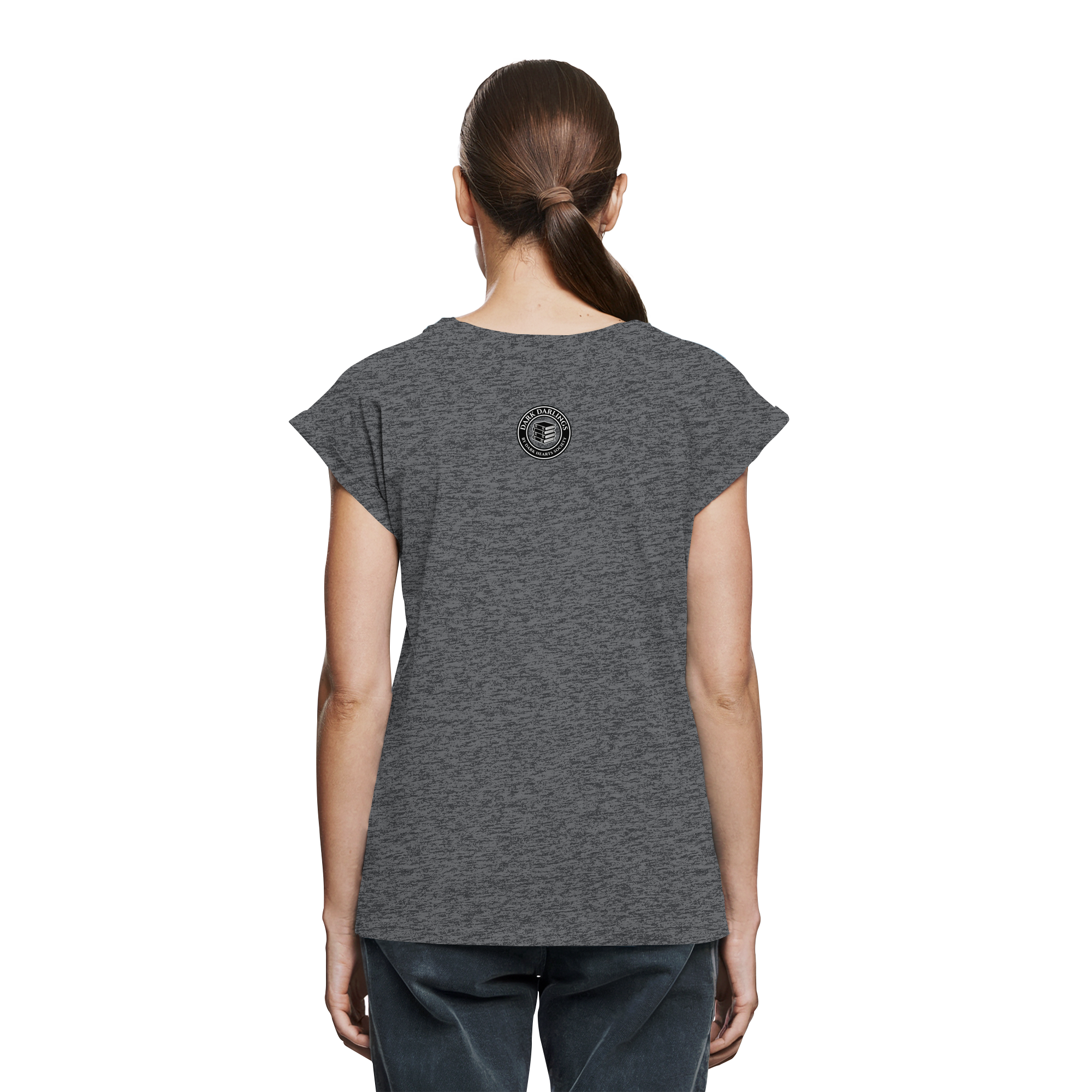 Dark Hearts Society · Dark Darlings · Katha - Extended Shoulder T-Shirt - Dark Romance Merch & Bookish Geschenke - Dark Hearts Society