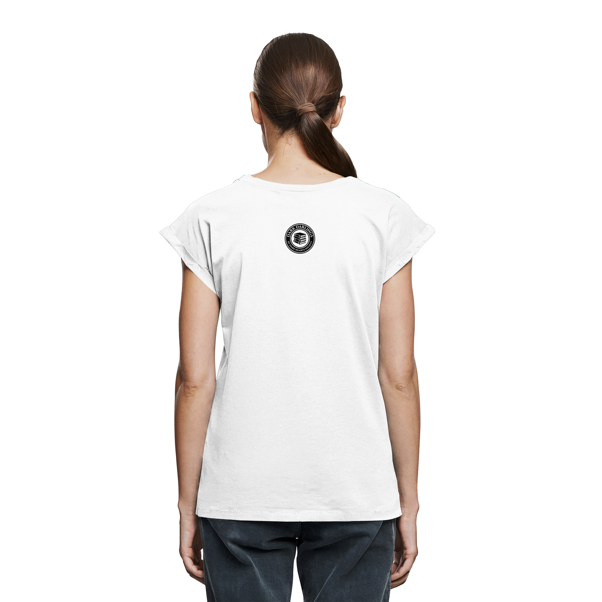 Dark Hearts Society · Dark Darlings · Katha - Extended Shoulder T-Shirt - Dark Romance Merch & Bookish Geschenke - Dark Hearts Society
