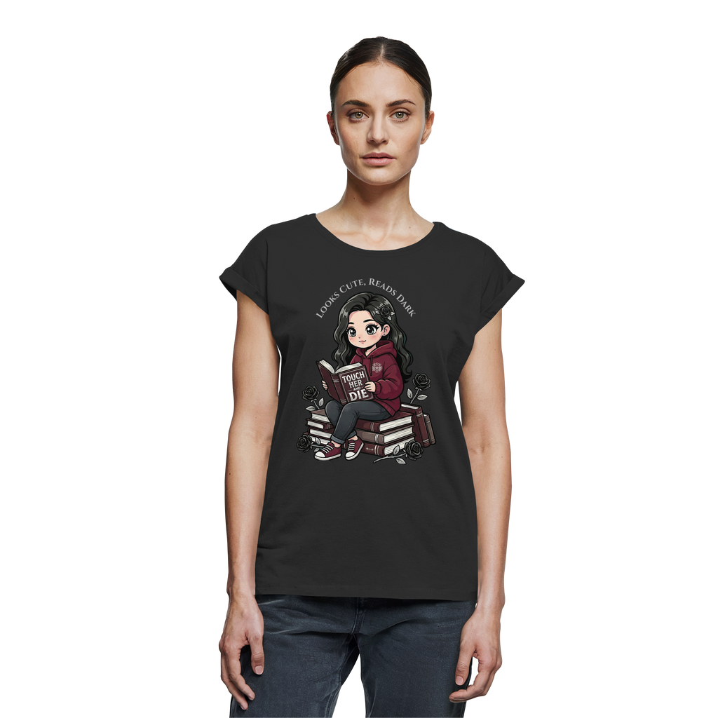 Dark Hearts Society · Dark Darlings · Luna - Extended Shoulder T-Shirt - Dark Romance Merch & Bookish Geschenke - Dark Hearts Society