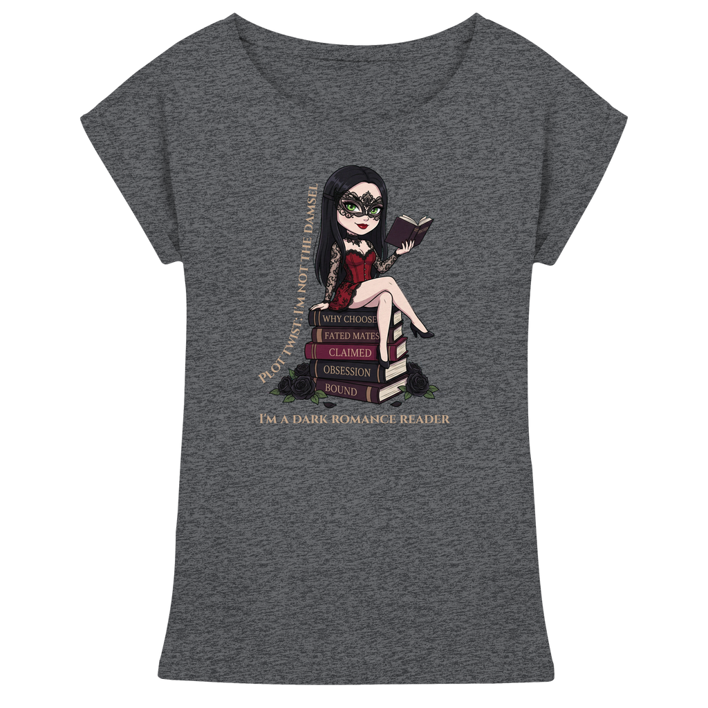 Dark Hearts Society · Dark Darlings · Katha - Extended Shoulder T-Shirt - Dark Romance Merch & Bookish Geschenke - Dark Hearts Society