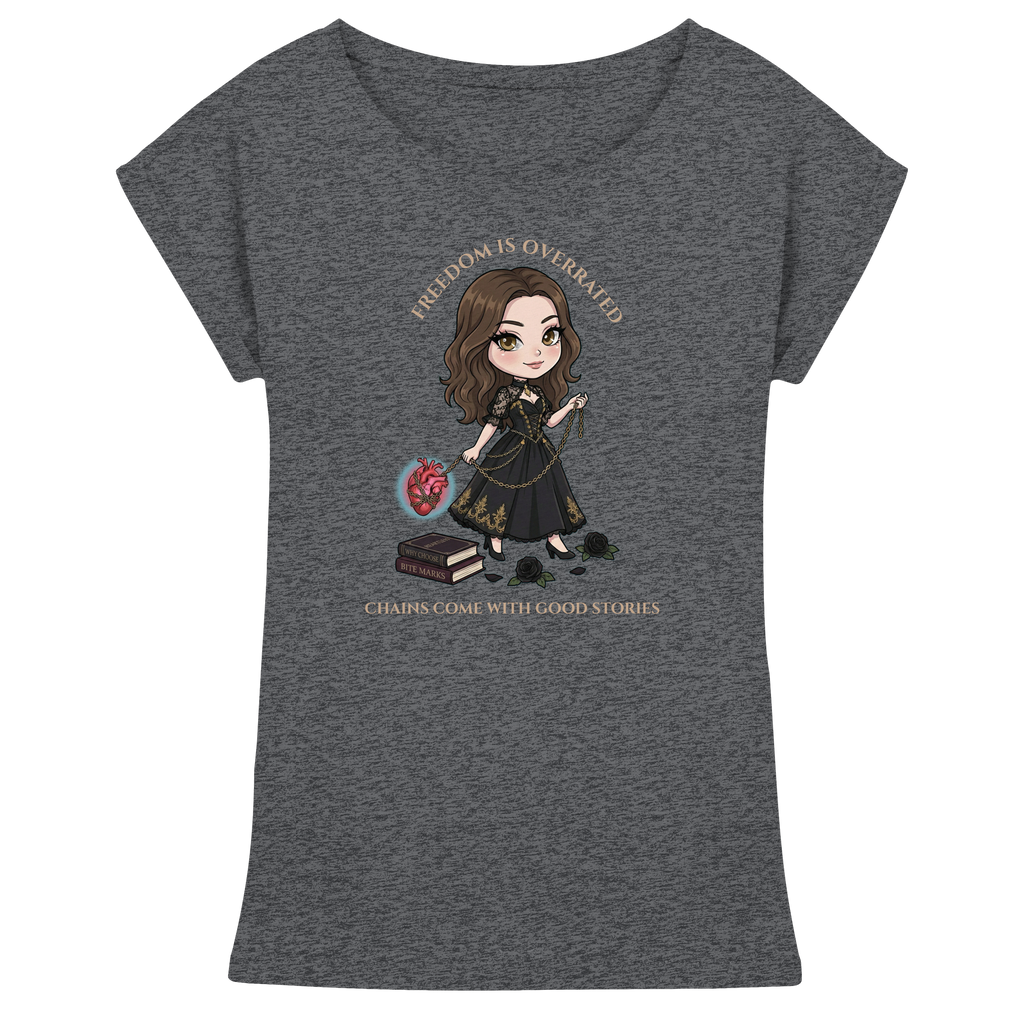 Dark Hearts Society · Dark Darlings · Juna - Extended Shoulder T-Shirt - Dark Romance Merch & Bookish Geschenke - Dark Hearts Society