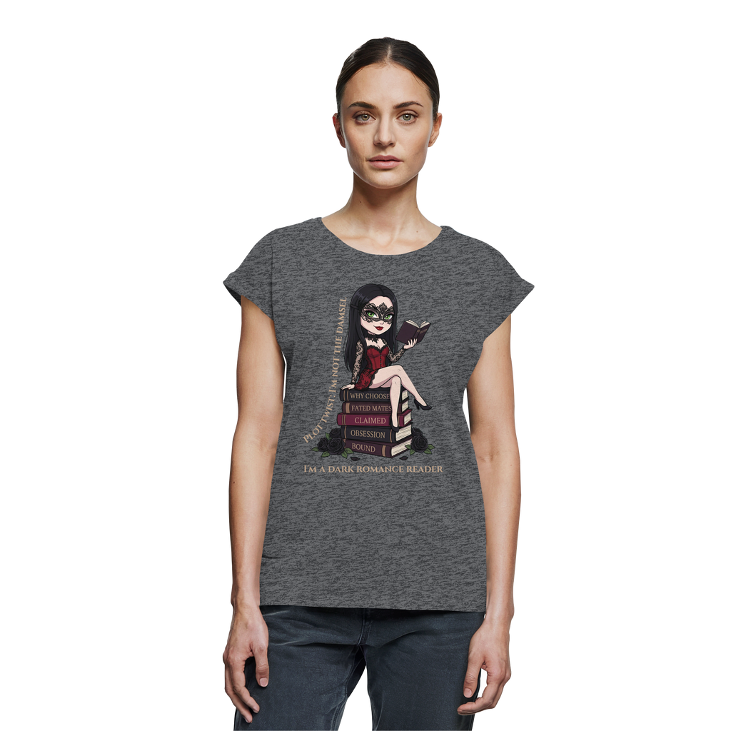 Dark Hearts Society · Dark Darlings · Katha - Extended Shoulder T-Shirt - Dark Romance Merch & Bookish Geschenke - Dark Hearts Society