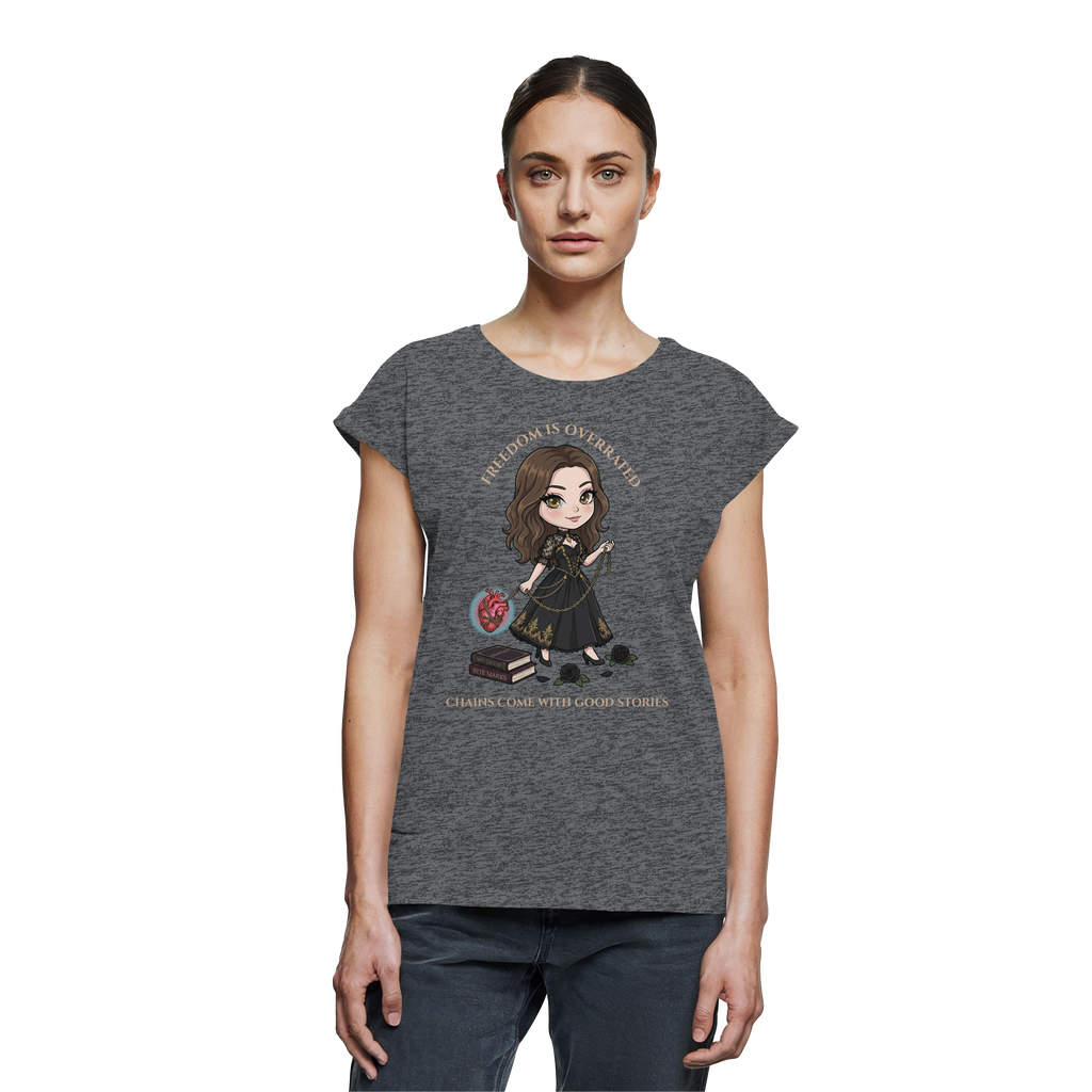 Dark Hearts Society · Dark Darlings · Juna - Extended Shoulder T-Shirt - Dark Romance Merch & Bookish Geschenke - Dark Hearts Society