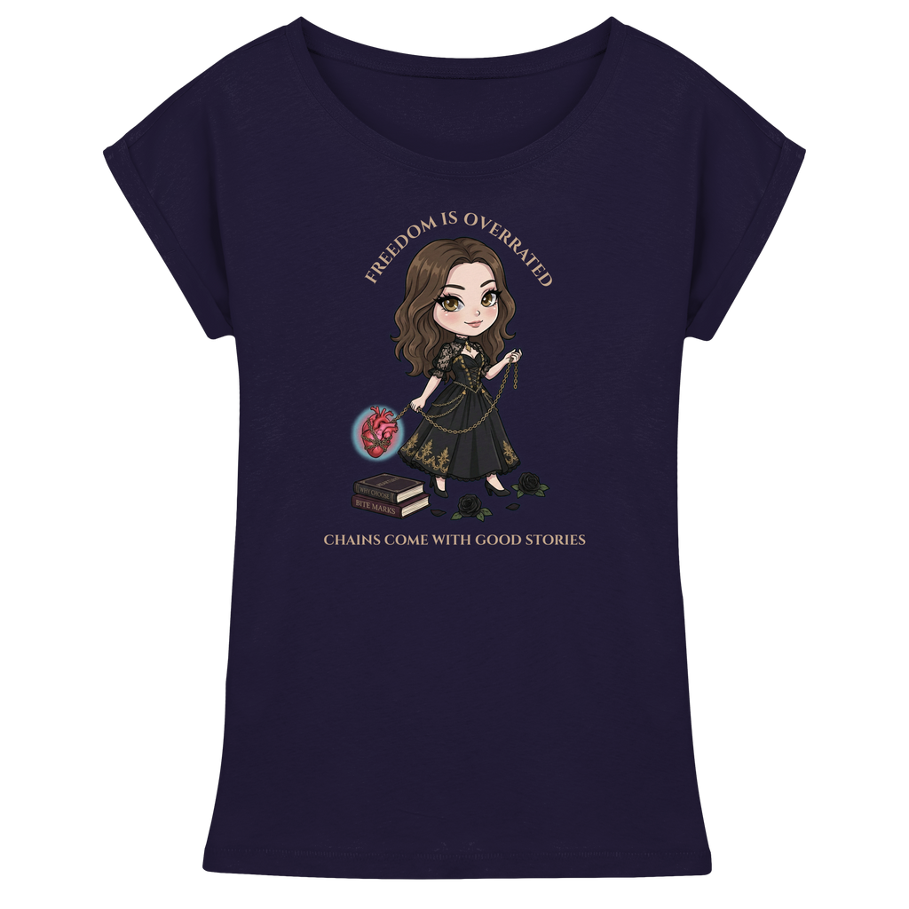 Dark Hearts Society · Dark Darlings · Juna - Extended Shoulder T-Shirt - Dark Romance Merch & Bookish Geschenke - Dark Hearts Society