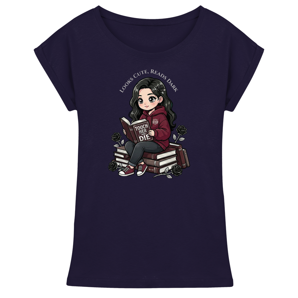 Dark Hearts Society · Dark Darlings · Luna - Extended Shoulder T-Shirt - Dark Romance Merch & Bookish Geschenke - Dark Hearts Society