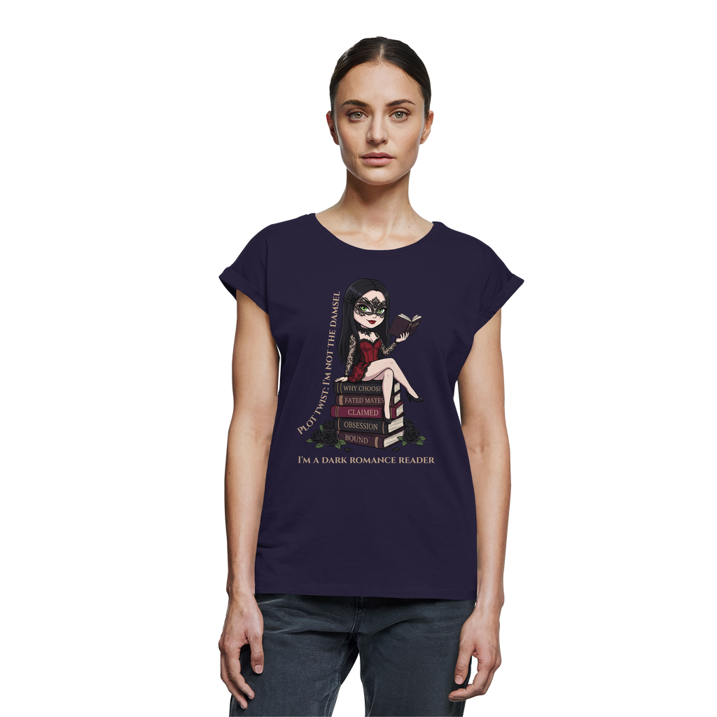 Dark Hearts Society · Dark Darlings · Katha - Extended Shoulder T-Shirt - Dark Romance Merch & Bookish Geschenke - Dark Hearts Society