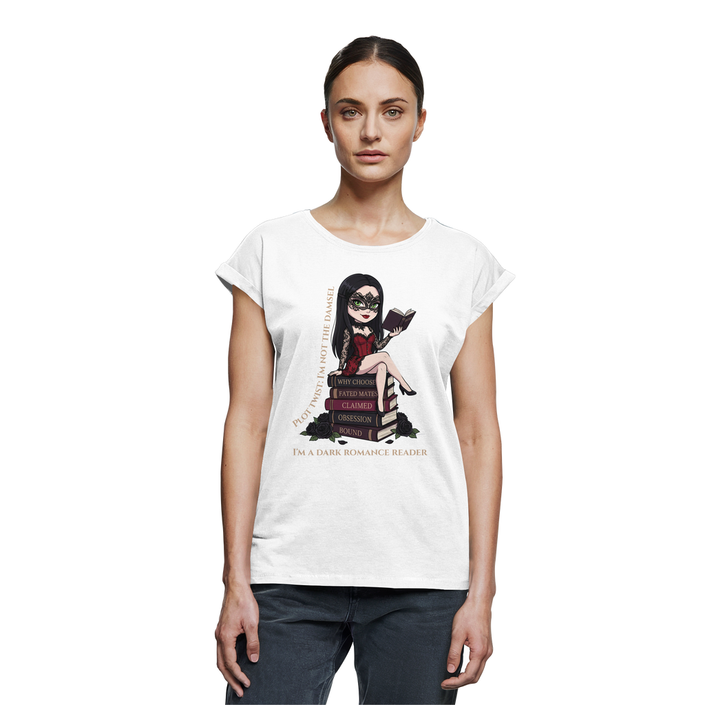 Dark Hearts Society · Dark Darlings · Katha - Extended Shoulder T-Shirt - Dark Romance Merch & Bookish Geschenke - Dark Hearts Society